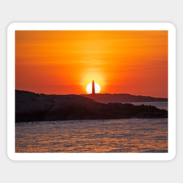 Thacher Island Surise Long Beach Gloucester MA Sticker by WayneOxfordPh